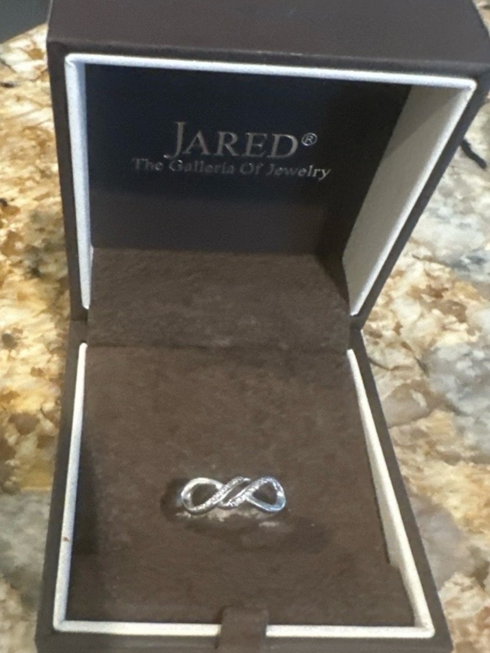 Jared Jewelers Diamond Infinity Ring with Sterling Silver Size 8